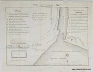 1850 - Plan of Oswego 1727 - Antique Print