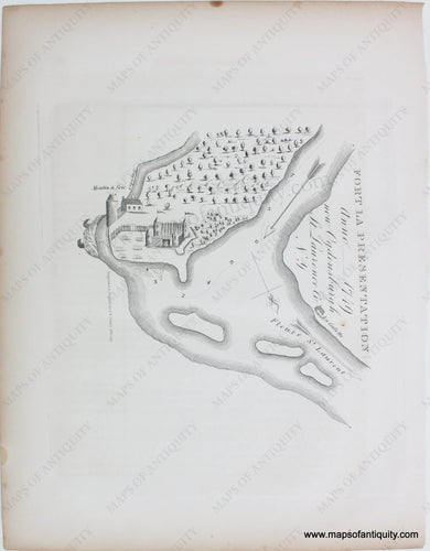 Genuine-Antique-Map-Fort-la-Presentation.-Anno-1749-now-Ogdensburgh-St.-Laurence-Co.-NY-1850-Documentary-History-of-the-State-of-New-York-Maps-Of-Antiquity