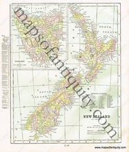 Load image into Gallery viewer, Antique-Printed-Color-Map-New-Zealand-verso:-West-Australia-and-South-Australia-Australia-&amp;-Pacific--1900-Cram-Maps-Of-Antiquity
