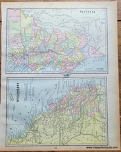 Load image into Gallery viewer, Genuine-Antique-Printed-Color-Map-Double-sided-page-New-Zealand-verso-Victoria-and-Queensland-1893-Gaskell-Maps-Of-Antiquity
