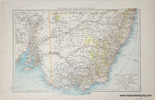 Genuine-Antique-Map-Victoria-and-New-South-Wales-1900-The-Times-Maps-Of-Antiquity