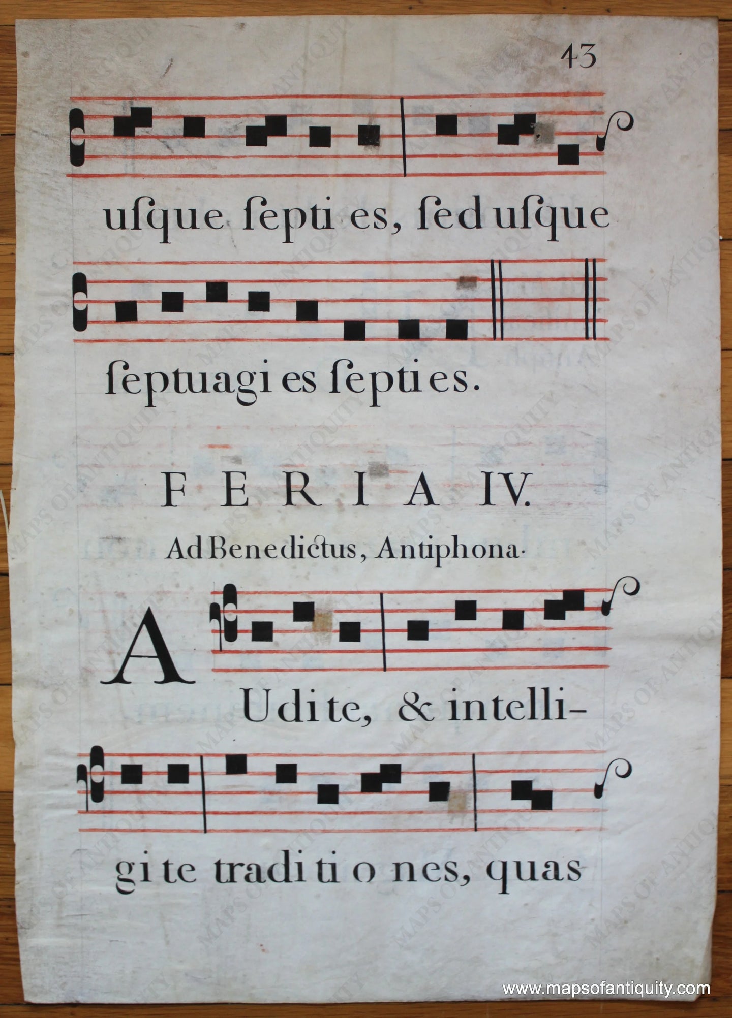 Hand-Painted-Antique-Sheet-Music-Antique-Sheet-Music-Feria-IV-******-Antique-Prints-Antique-Sheet-Music-Middle-Ages-Unknown-Maps-Of-Antiquity