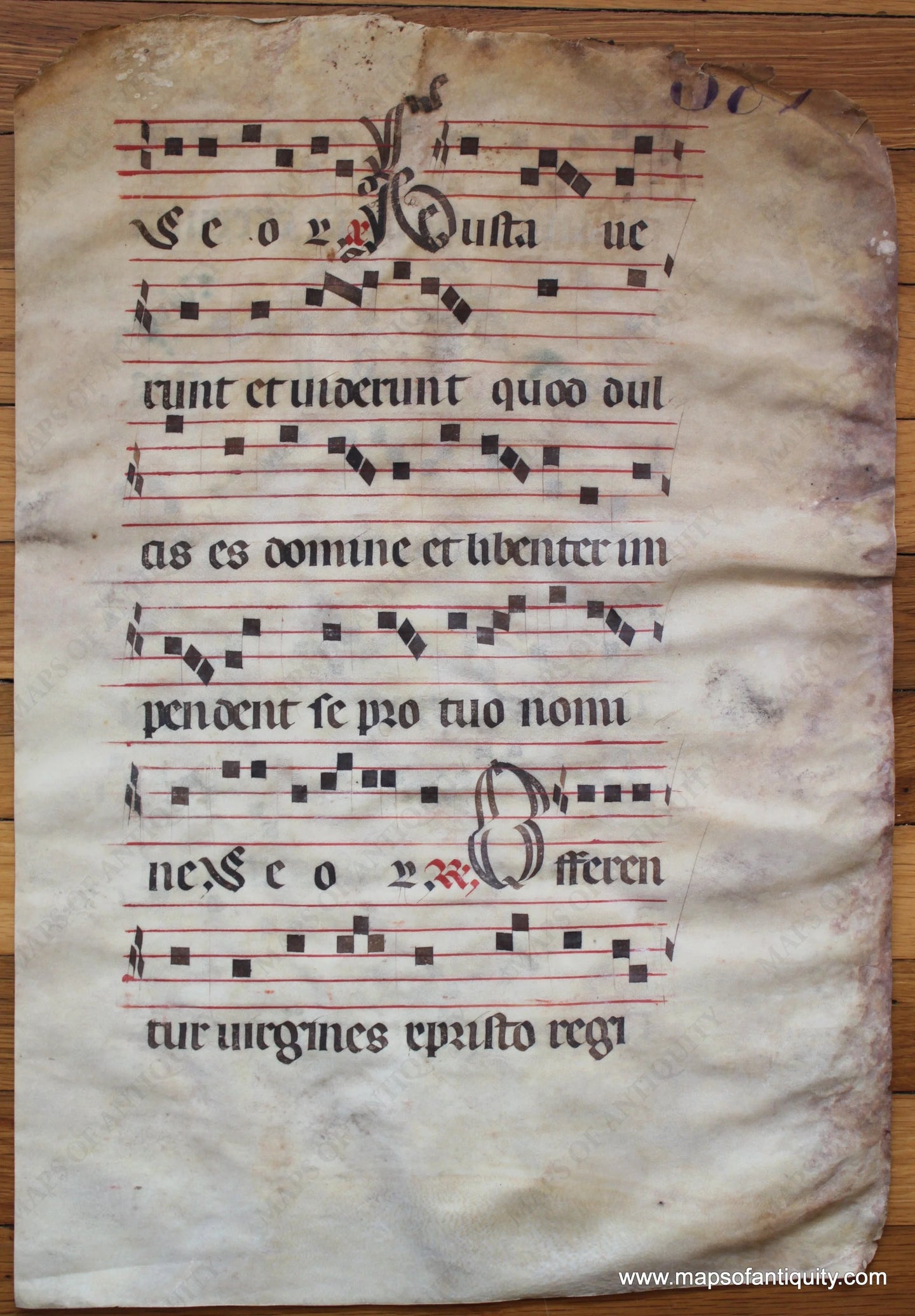 Hand-Painted-Antique-Sheet-Music-Antique-Sheet-Music-No-Title-4-Antique-Prints-Antique-Sheet-Music-Middle-Ages-Unknown-Maps-Of-Antiquity