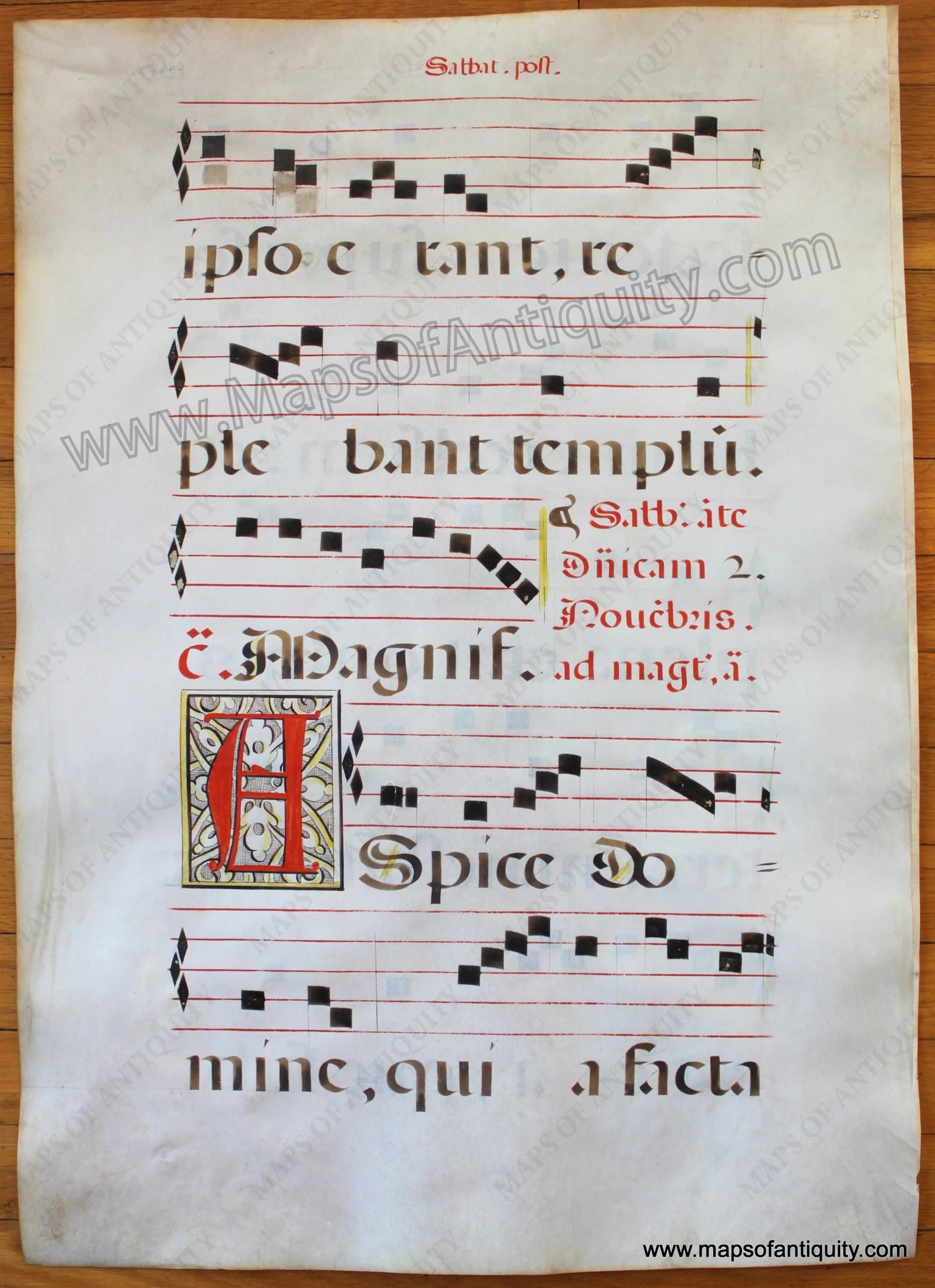 Hand-Painted-Antique-Sheet-Music-on-Paper-Antique-Sheet-Music-Sabbat.post.-Possibly-Mid-Middle-Ages-Unknown-Antique-Sheet-Music-1800s-19th-century-Maps-of-Antiquity