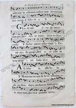 Load image into Gallery viewer, Mid-1700S - Antique Sheet Music In Natali Plurium Martyrum Viij-Vij Genuine
