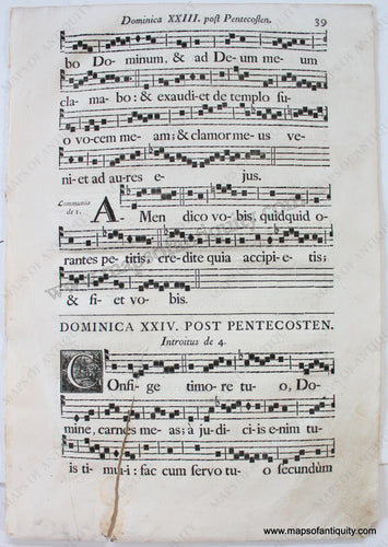 Antique-Sheet-Music-Woodblock-Printed-mid-18th-century-1700s-Maps-of-Antiquity