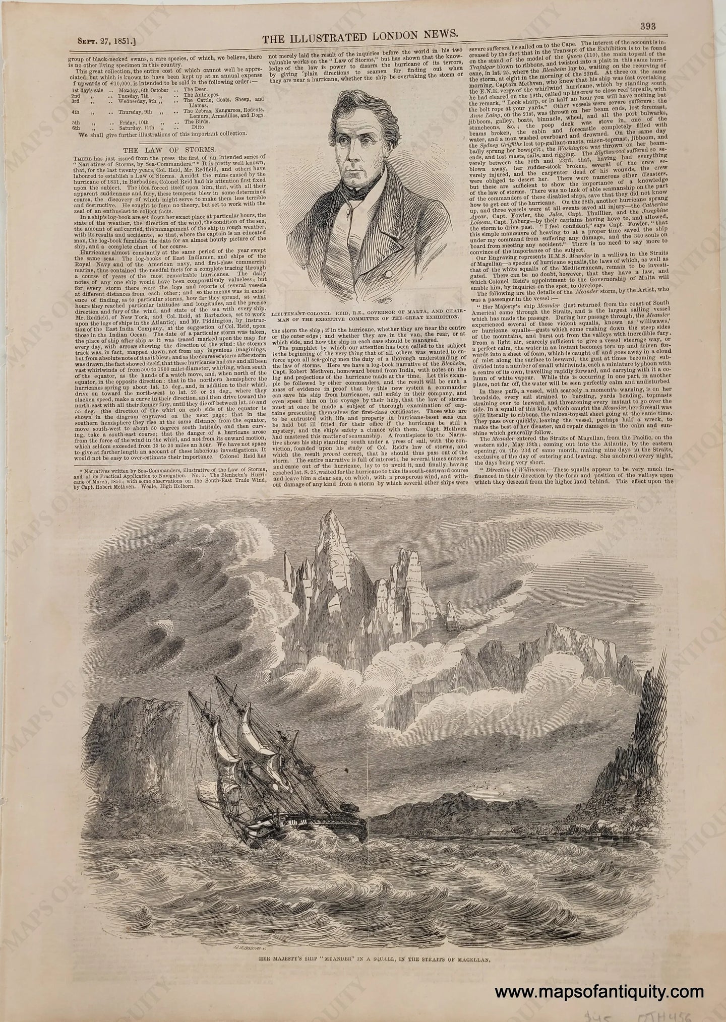 Genuine-Antique-Print-Her-Majestys-Ship-