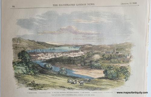 Genuine-Antique-Print-View-of-Cork-from-Lundayswell-Hill-Looking-down-the-River-Antique-Prints-Other-Antique-Prints-Ireland--1849-Illustrated-London-News-Maps-Of-Antiquity-1800s-19th-century