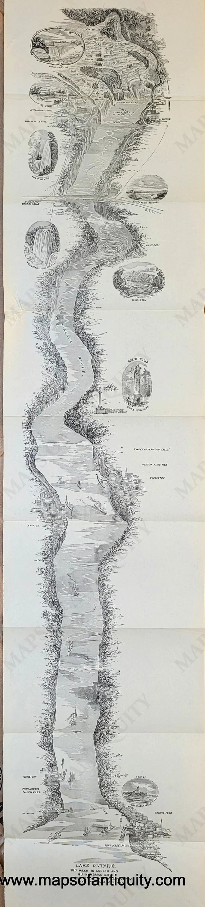 Genuine-Antique-Map-Untitled---Niagara-River-1897-International-Railway-Publishing-Co--Maps-Of-Antiquity