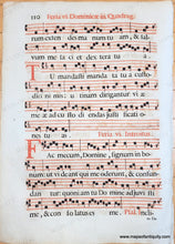 Load image into Gallery viewer, c. 16th century - Antique Liturgical Sheet Music - Feria v. Dominicae iii. Quadrag. 109 / Feria vi. Dominicae iii. Quadrag. 110 - Genuine Antique Sheet Music

