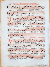 Load image into Gallery viewer, c. 16th century - Antique Liturgical Sheet Music - Feria vi. Dominicae iii. Quadrag. 111 / Sabbato Dominicae iii. Quadrag. 112 - Genuine Antique Sheet Music
