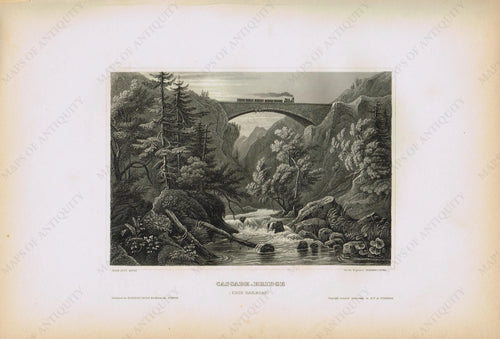 Genuine-Antique-Print-Cascade-Bridge-Erie-Railroad--1855-Appleton-Maps-Of-Antiquity