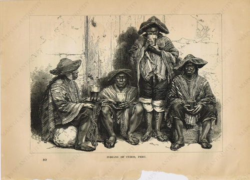 Genuine-Antique-Print-Indians-of-Cuzco-Peru-1881-Robert-Brown-Maps-Of-Antiquity