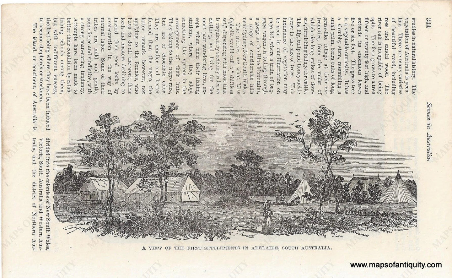 1867 - Ballou’s Monthly Magazine: Scenes In Australia Antique Prints Genuine Print