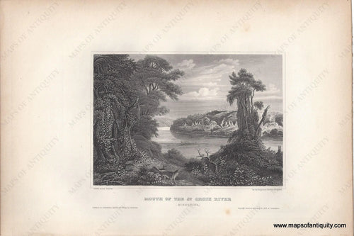 Genuine-Antique-Print-Mouth-of-the-St-Croix-River-Minnesota--1855-Appleton-Maps-Of-Antiquity