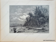 Load image into Gallery viewer, 1872 - The Shore At Lake Forest / Michigan Near (Illinois) Antique Print Genuine
