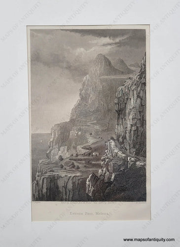 Genuine-Antique-Print-Estroza-Pass-Madeira-Portugal--1852-Milner-Orr-Maps-Of-Antiquity