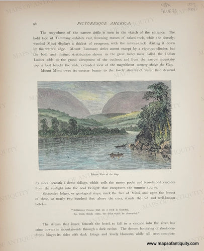 Genuine-Antique-Hand-Colored-Engraved-Illustration-Distant-View-of-the-Gap---Delaware-Water-Gap-PA-NJ-1872-Picturesque-America-Maps-Of-Antiquity