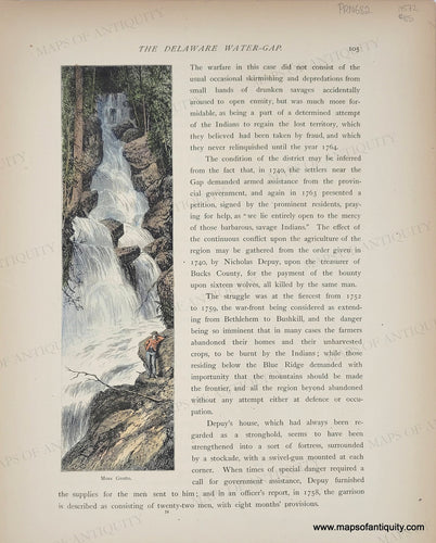 Genuine-Antique-Hand-Colored-Engraved-Illustration-Moss-Grotto---Delaware-Water-Gap-PA-NJ-1872-Picturesque-America-Maps-Of-Antiquity