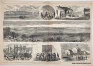 Genuine-Antique-Print-The-War-in-Tennessee---Views-at-Knoxville-and-Vicinity-1864-Harpers-Weekly-Maps-Of-Antiquity