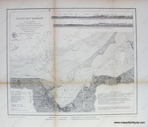 Maps-Antiquity-Reprodcution-Reproduced-Map-Antique-Nantucket-Harbor-Nautical-Chart-Cape-Cod-Islands