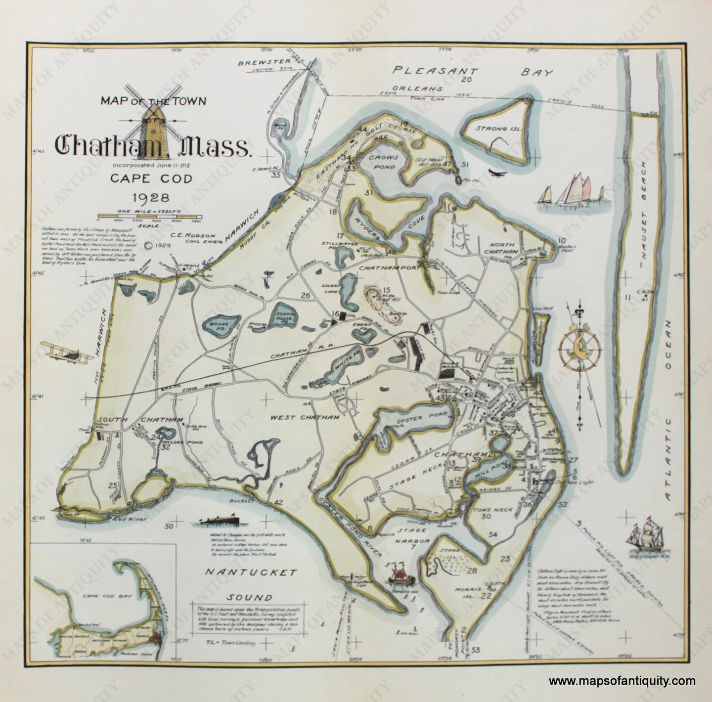 Reproduction-Map-of-the-Town-Chatham-Mass.