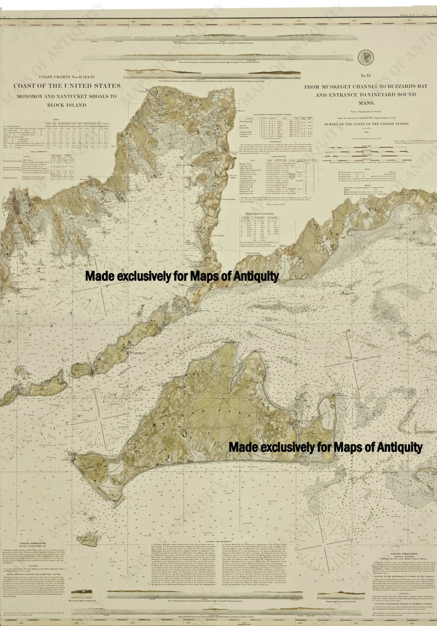 Reproduction-Map-Coast-Chart-No.-12-From-Muskeget-Channel-to-Buzzards-Bay-and-Entrance-to-Vineyard-Sound-Mass.-Reproduction-Print