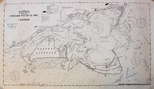 Reproduction-Chart-C-Vineyard-Sound-Lt.-Ship-to-Chatham-Reproduction-Reproductions-Cape-Cod-and-Islands-Reproduction-Eldridge-Maps-Of-Antiquity