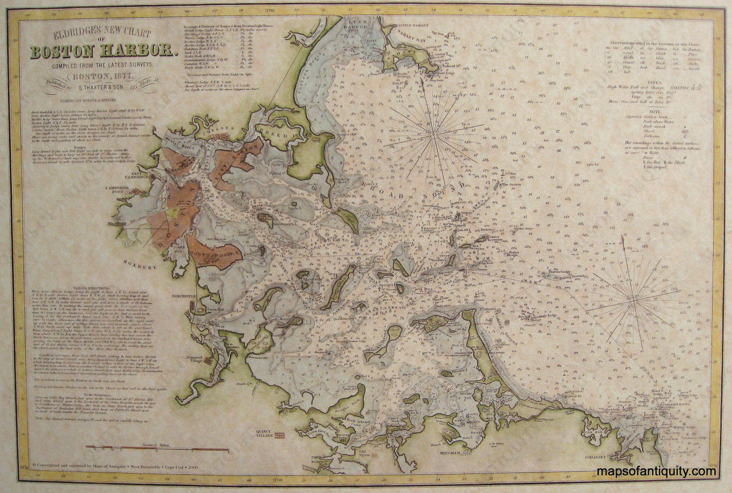 Reproduction-Map-Eldridge's-New-Chart-of-Boston-Harbor