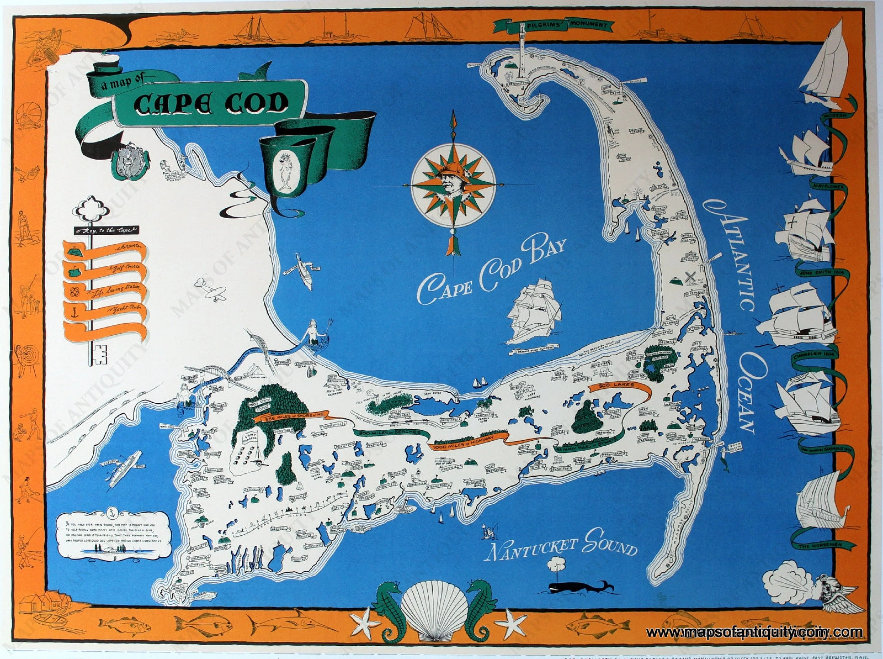 A Map of Cape Cod - Reproduction Map – Maps of Antiquity