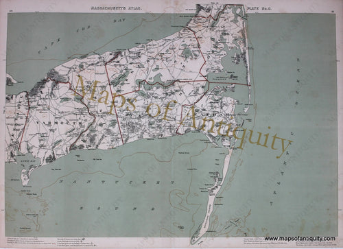 Reproduction-Map-Massachusetts-Atlas-Plate-No.-9.-Chatham-Yarmouth-Orleans-Harwich-Brewster-Walker-1891.