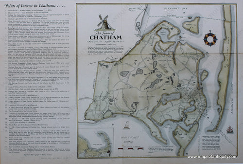 Reproduction-Map-The-Town-of-Chatham-Cape-Cod-Massachusetts