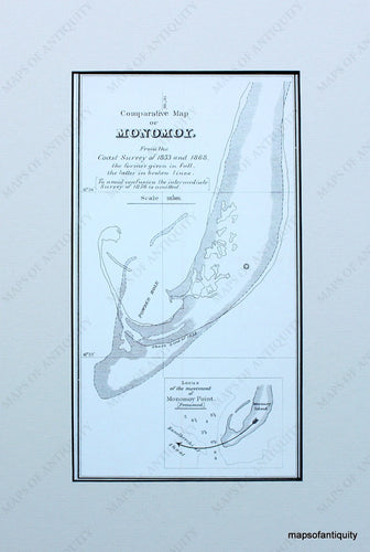 Reproduction-Comparative-Map-of-Monomoy.----Reproduction---Reproductions-Cape-Cod-and-Islands-Reproduction-US-Coast-Survey-Maps-Of-Antiquity