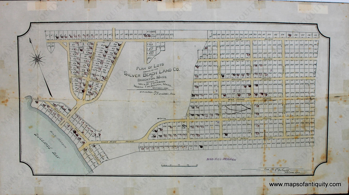 Reproduction-Map-Plan-of-Lots-owned-by-the-Silver-Beach-Land-Co.-of-Brockton-Mass.-Situated-on-Wild-Harbor-North-Falmouth-Mass-October-1-1898.