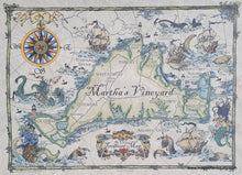 Load image into Gallery viewer, Martha’s Vineyard Trader Jack’s Ye Olde Treasure Map - Reproduction Current
