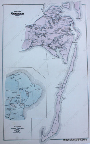 Reproduction-Town-of-Chatham-Mass.-pp.-64-65-Town-and-Village-Maps-Atlas-of-Barnstable-County-Walker-1880.---Reproduction---Reproductions-Cape-Cod-and-Islands-Reproduction--Maps-Of-Antiquity