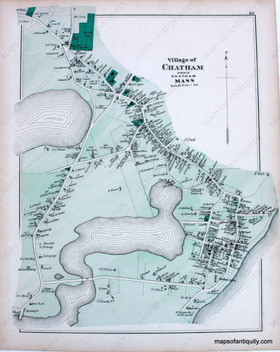 Reproduction-Village-of-Chatham-MA-Town-and-Village-Maps-Atlas-of-Barnstable-County-Walker-1880.---Reproduction---Reproductions-Cape-Cod-and-Islands-Reproduction--Maps-Of-Antiquity