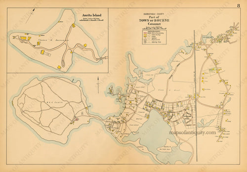 Reproduction-Bourne-Cataumet-Amrita-Island-p.-8---Town-and-Village-Maps-Atlas-of-Barnstable-County-Walker-1906.----Reproduction---Reproductions-Cape-Cod-and-Islands-Reproduction--Maps-Of-Antiquity