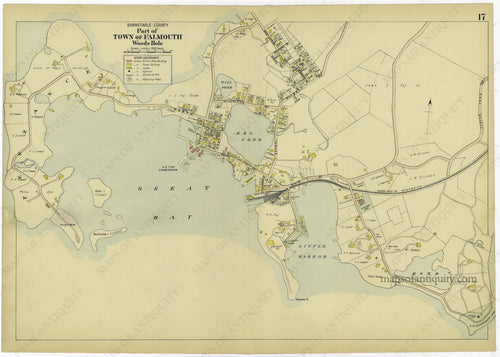 Reproduction-Falmouth-Woods-Hole-p.-17---Town-and-Village-Maps-Atlas-of-Barnstable-County-Walker-1906.----Reproduction---Reproductions-Cape-Cod-and-Islands-Reproduction--Maps-Of-Antiquity