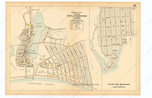 Reproduction-Craigville-Seaside-Park-Hyannisport-p.-27.---Town-and-Village-Maps-Atlas-of-Barnstable-County-Walker-1906.----Reproduction---Reproductions-Cape-Cod-and-Islands-Reproduction--Maps-Of-Antiquity