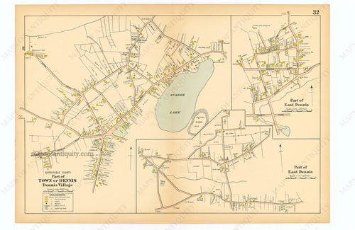 Reproduction-Dennis-Village-East-Dennis-p.-32.---Town-and-Village-Maps-Atlas-of-Barnstable-County-Walker-1906.----Reproduction---Reproductions-Cape-Cod-and-Islands-Reproduction--Maps-Of-Antiquity