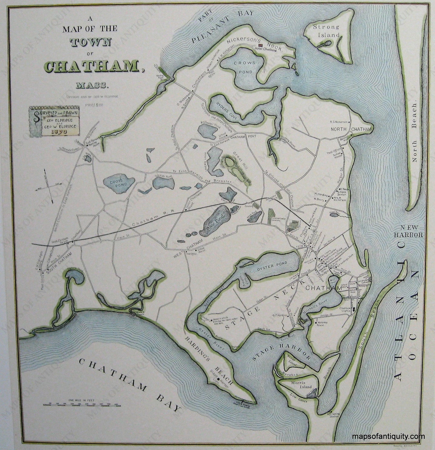 Reproduction-Antique-Map-A-Map-of-the-Town-of-Chatham