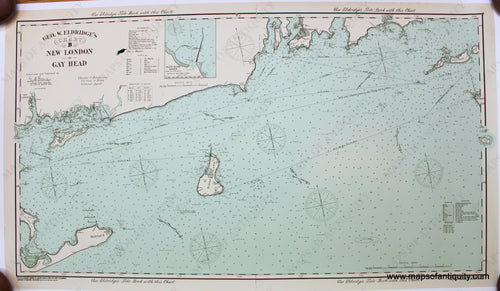 Reproduction-Reproductions-Antique-Map-Chart-B-New-London-to-Gay-Head-Eldridge-Nautical-Maritime-Maps-of-Antiquity