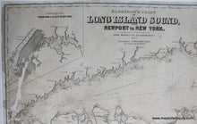 Load image into Gallery viewer, Eldridge’s Chart Of Long Island Sound Newport To New York - Reproduction Map
