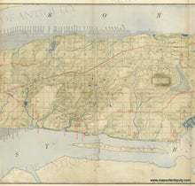 Load image into Gallery viewer, Manhattan Island Then and Now - Reproduction Map
