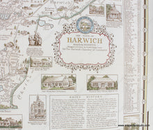 Load image into Gallery viewer, The Town Of Harwich By Ernest Dudley Chase Hand Colored Reproduction Map
