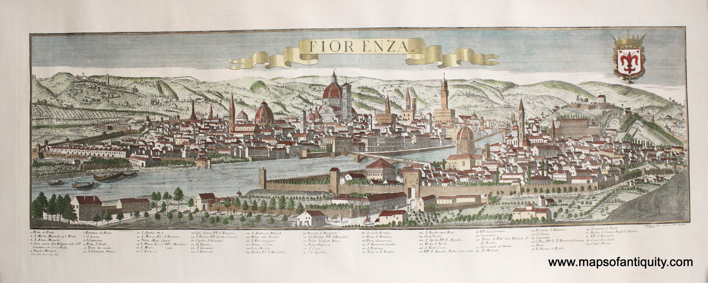 High-quality-Reproduction-Fiorenza-(Florence-Italy)---Reproduction--Reproductions---Reproduction-Maps-Of-Antiquity