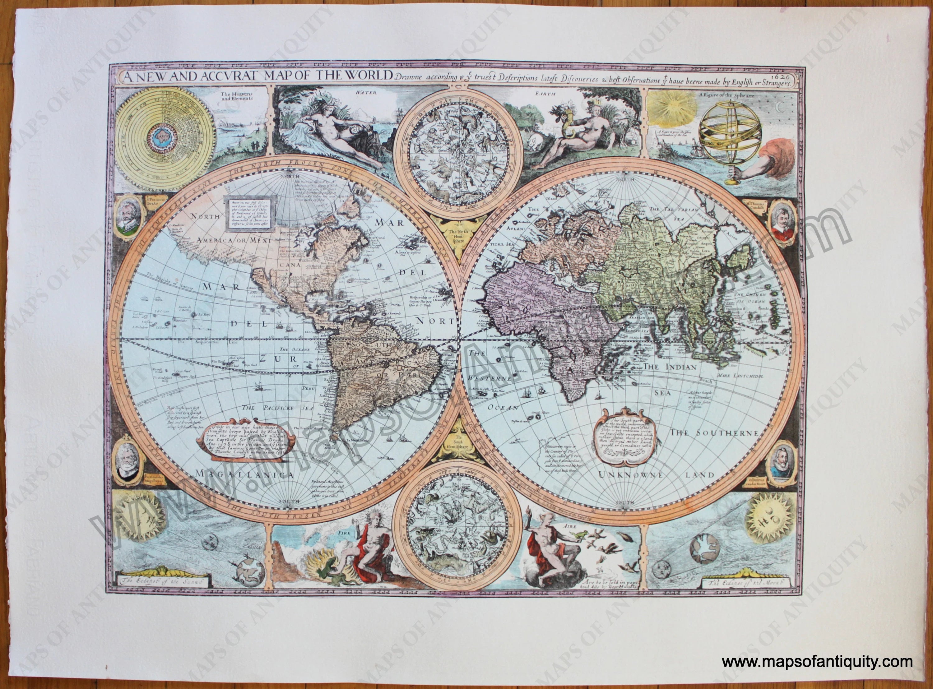 A New and Accurat Map of the World Drawne according to ye truest Descr ...