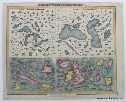 Reproduction-Comparative-Size-of-Lakes-and-Islands---Reproduction-Reproductions--1855-Reproduction-Maps-Of-Antiquity