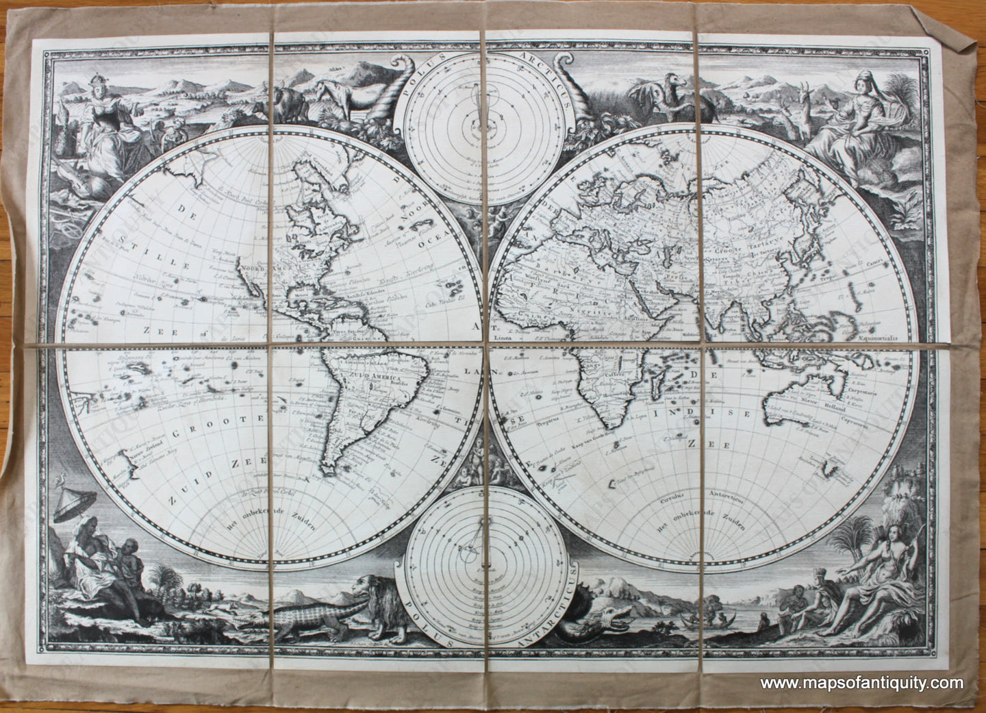 Black-and-White-Reproduction-Map-Untitled-Early-World-Map-Reproduction--Black-and-White-Reproduction--Reproduction-Van-Jaegen-Maps-Of-Antiquity